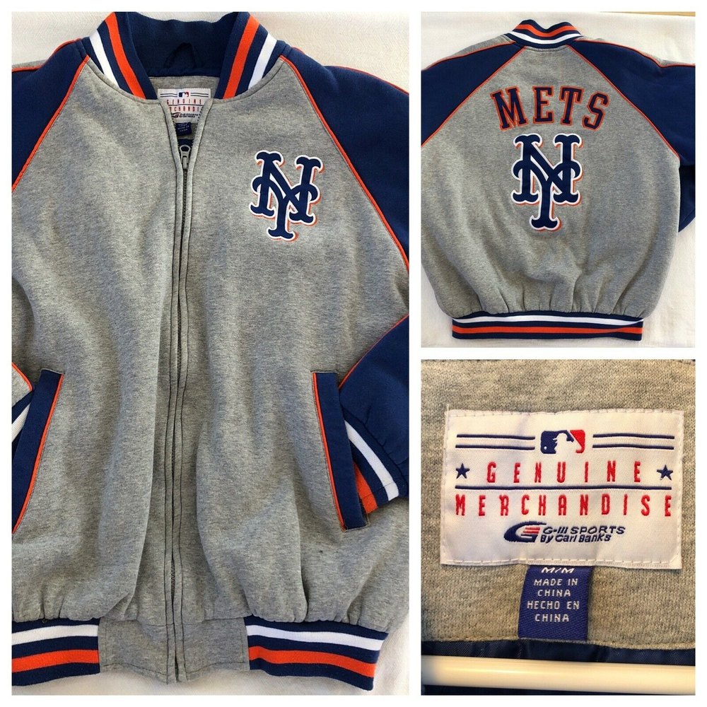 NEW YORK METS G-III - CARL BANKS - QUILTED JACKET Medium MLB GENUINE MERCHANDISE